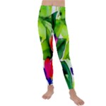 Watercolor Flowers Leaves Foliage Nature Floral Spring Kids  Lightweight Velour Leggings