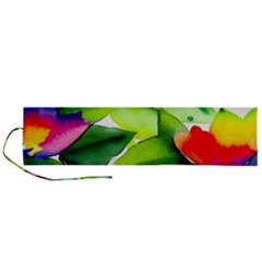 Watercolor Flowers Leaves Foliage Nature Floral Spring Roll Up Canvas Pencil Holder (L) from ArtsNow.com