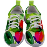 Watercolor Flowers Leaves Foliage Nature Floral Spring Kids Athletic Shoes