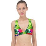 Watercolor Flowers Leaves Foliage Nature Floral Spring Classic Banded Bikini Top