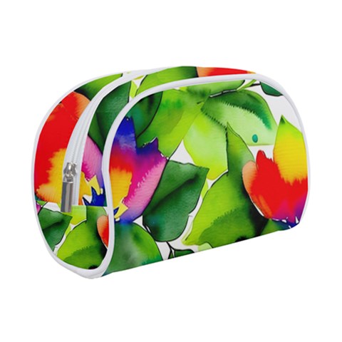 Watercolor Flowers Leaves Foliage Nature Floral Spring Make Up Case (Small) from ArtsNow.com