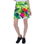 Watercolor Flowers Leaves Foliage Nature Floral Spring Tennis Skirt