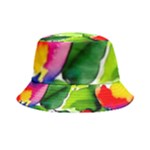 Watercolor Flowers Leaves Foliage Nature Floral Spring Inside Out Bucket Hat