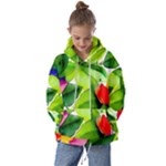 Watercolor Flowers Leaves Foliage Nature Floral Spring Kids  Oversized Hoodie