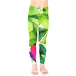 Watercolor Flowers Leaves Foliage Nature Floral Spring Kids  Classic Winter Leggings