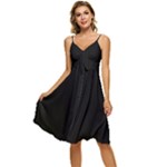 Fantastico Original Sleeveless Tie Front Chiffon Dress