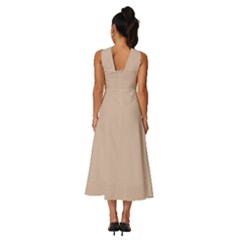 Sleeveless Cross Front Cocktail Midi Chiffon Dress 