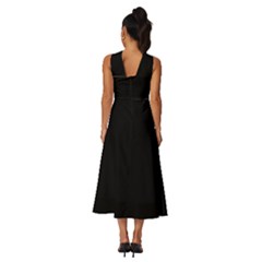 Sleeveless Cross Front Cocktail Midi Chiffon Dress 