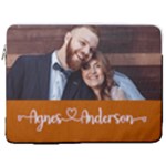 Personalized Photo Any Text Laptop Sleeve Case with Pocket 17  Vertical Laptop Sleeve Case With Pocket