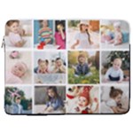 Personalized 12 Photo Laptop Sleeve Case with Pocket 17  Vertical Laptop Sleeve Case With Pocket