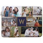 Personalized 8 Photo Initial Laptop Sleeve Case with Pocket 17  Vertical Laptop Sleeve Case With Pocket