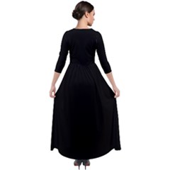 Quarter Sleeve Maxi Velour Dress 