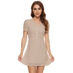 Fantastico Original V-Neck High Waist Chiffon Mini Dress