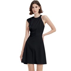 Cocktail Party Halter Sleeveless Dress With Pockets 