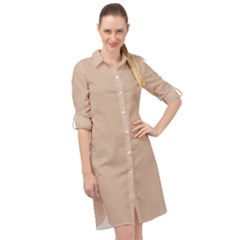 Long Sleeve Mini Shirt Dress 