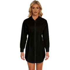 Womens Long Sleeve Shirt Dress 