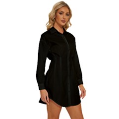 Womens Long Sleeve Shirt Dress 