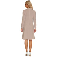 Long Sleeve Shirt Collar A-Line Dress 