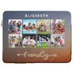 Personalized Photo Family Name Any Text Laptop Sleeve Case with Pocket 17  Vertical Laptop Sleeve Case With Pocket