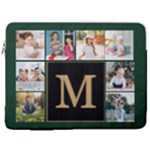 Personalized 8 Photo Initial Laptop Sleeve Case with Pocket 17  Vertical Laptop Sleeve Case With Pocket