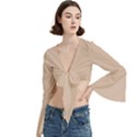 Trumpet Sleeve Cropped Top 