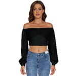 Fantastico Original Long Sleeve Crinkled Weave Crop Top