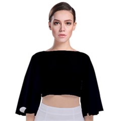 Tie Back Butterfly Sleeve Chiffon Top 