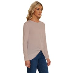 Long Sleeve Crew Neck Pullover Top 