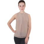 Fantastico Original Mock Neck Chiffon Sleeveless Top