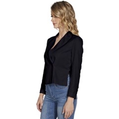 Women s Long Sleeve Revers Collar Cropped Jacket 