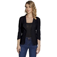 Women s One-Button 3/4 Sleeve Short Jacket 