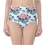 Flowers Hydrangeas Classic High-Waist Bikini Bottoms