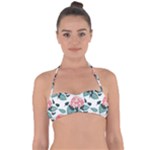 Flowers Hydrangeas Tie Back Bikini Top