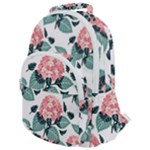 Flowers Hydrangeas Rounded Multi Pocket Backpack