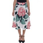 Flowers Hydrangeas Perfect Length Midi Skirt