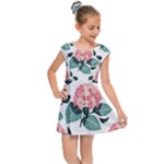 Flowers Hydrangeas Kids  Cap Sleeve Dress