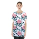 Flowers Hydrangeas Skirt Hem Sports Top