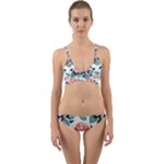 Flowers Hydrangeas Wrap Around Bikini Set