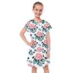 Flowers Hydrangeas Kids  Drop Waist Dress