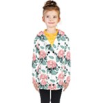 Flowers Hydrangeas Kids  Double Breasted Button Coat