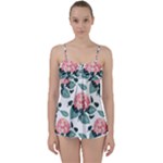 Flowers Hydrangeas Babydoll Tankini Top