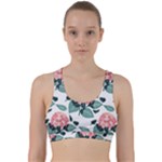 Flowers Hydrangeas Back Weave Sports Bra