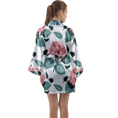 Long Sleeve Satin Kimono 