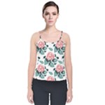 Flowers Hydrangeas Velvet Spaghetti Strap Top