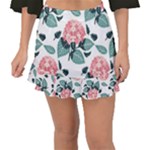 Flowers Hydrangeas Fishtail Mini Chiffon Skirt