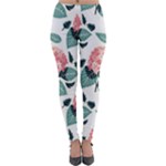 Flowers Hydrangeas Lightweight Velour Leggings