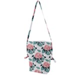 Flowers Hydrangeas Folding Shoulder Bag