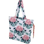 Flowers Hydrangeas Drawstring Tote Bag