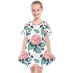 Flowers Hydrangeas Kids  Smock Dress