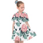 Flowers Hydrangeas Kids  Sailor Dress